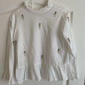 Zara blouse with pearls